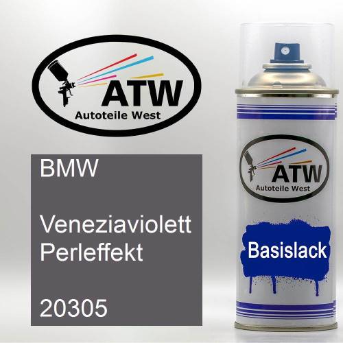 BMW, Veneziaviolett Perleffekt, 20305: 400ml Sprühdose, von ATW Autoteile West.